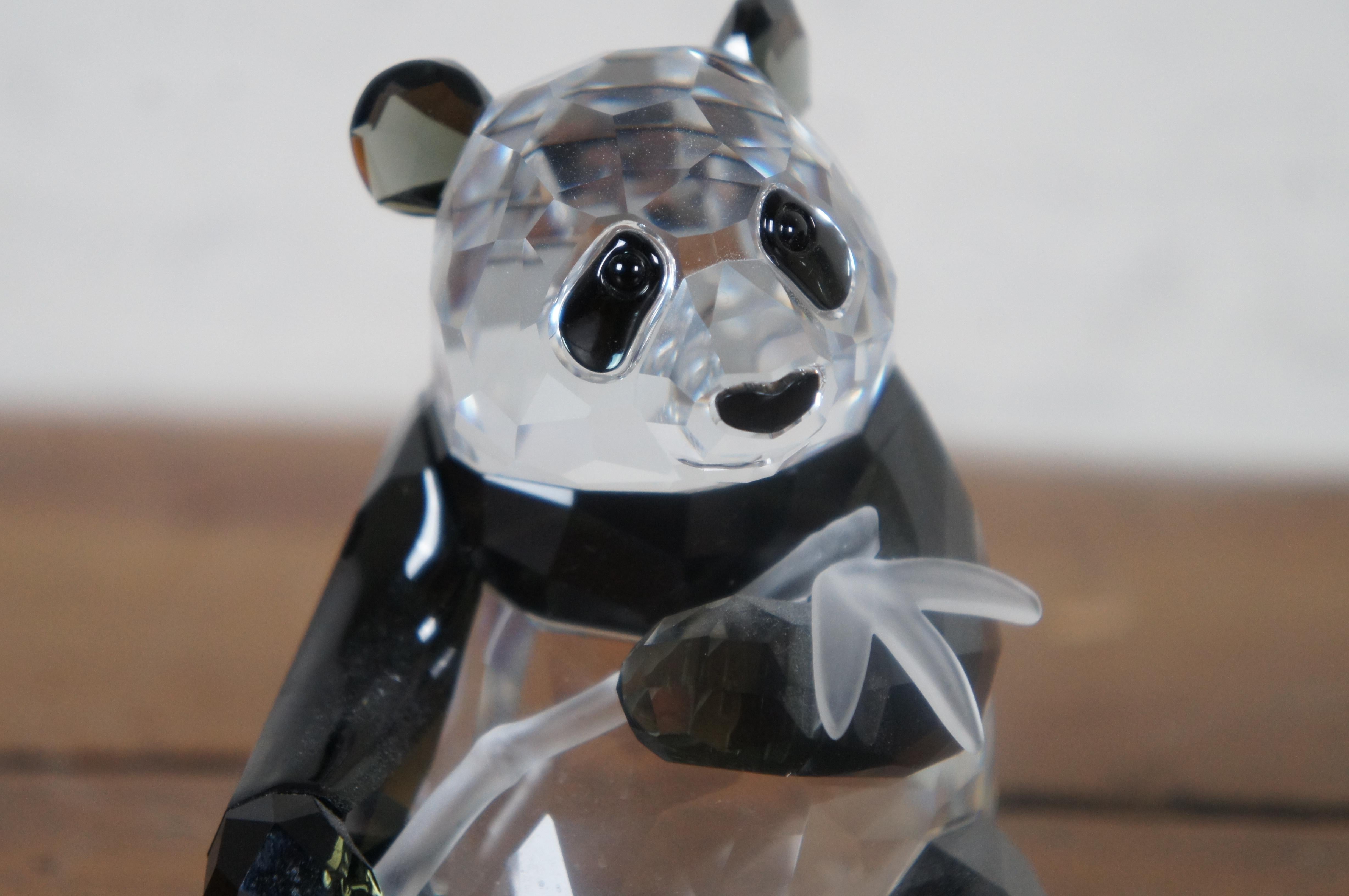 Swarovski SCS Endangered Wildlife Pandas Mother Baby w COA Box 3