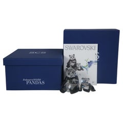 Swarovski SCS Endangered Wildlife Pandas Mother Baby w COA Box