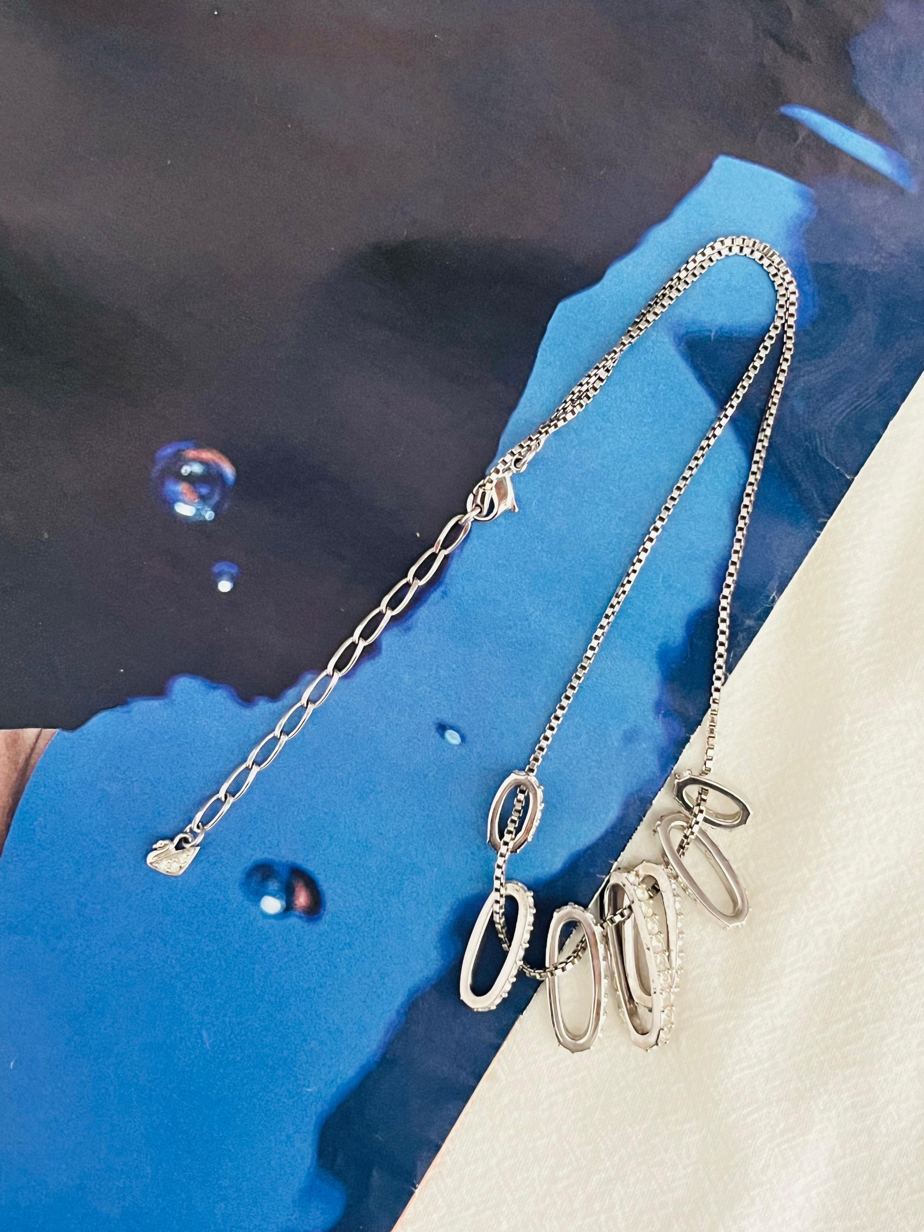 Swarovski Siete Aros Intercambiables Glitter Cristales Transparentes Collar Versátil en venta 1