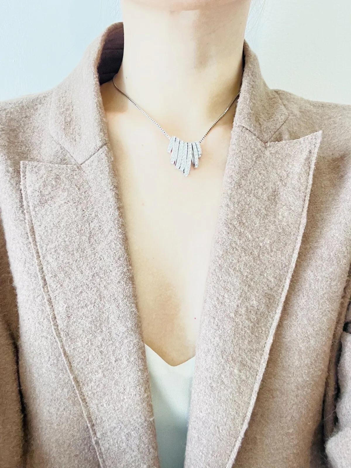Swarovski Siete Aros Intercambiables Glitter Cristales Transparentes Collar Versátil en venta 3