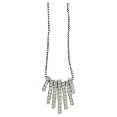 Swarovski Seven Interchangeable Hoops Glitter Clear Crystals Versatile Necklace