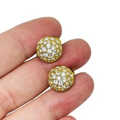 SWAROVSKI pendientes de clip de cristal chapado en oro vintage firmados por el diseñador