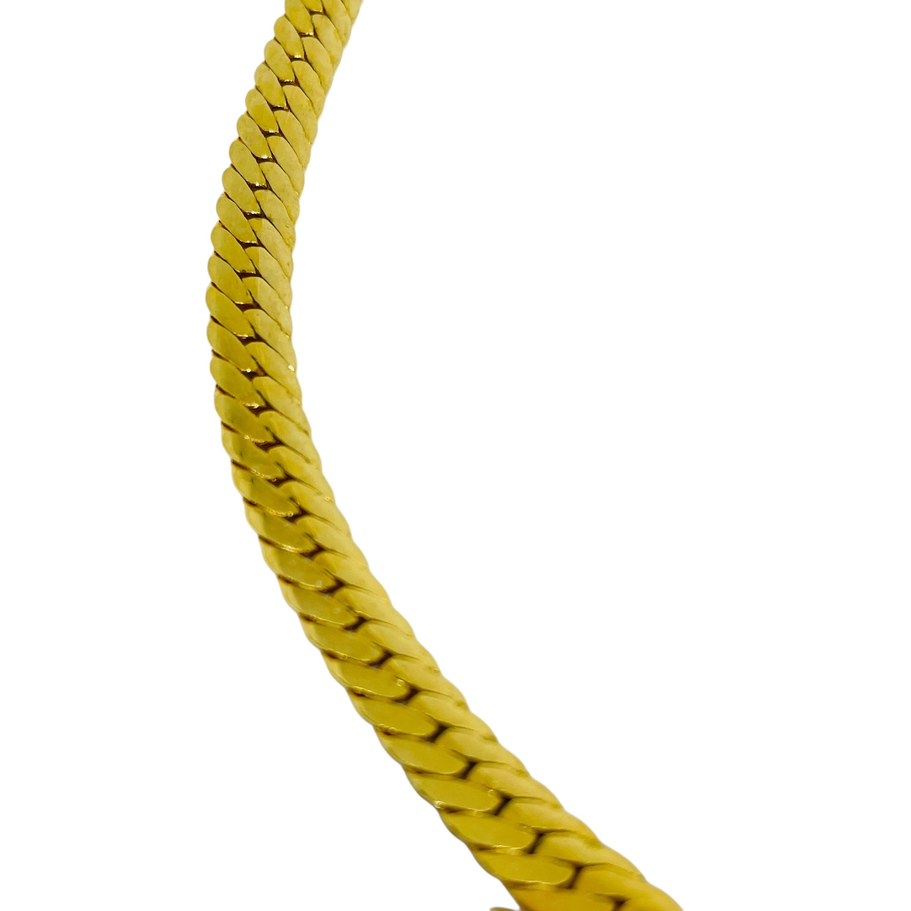 SWAROVSKI signiert Vintage vergoldet Kristalle Designer Kette Halskette im Angebot 1