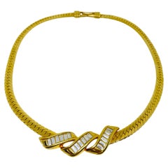 Swarovski ha firmato una collana vintage con cristalli placcati oro di design