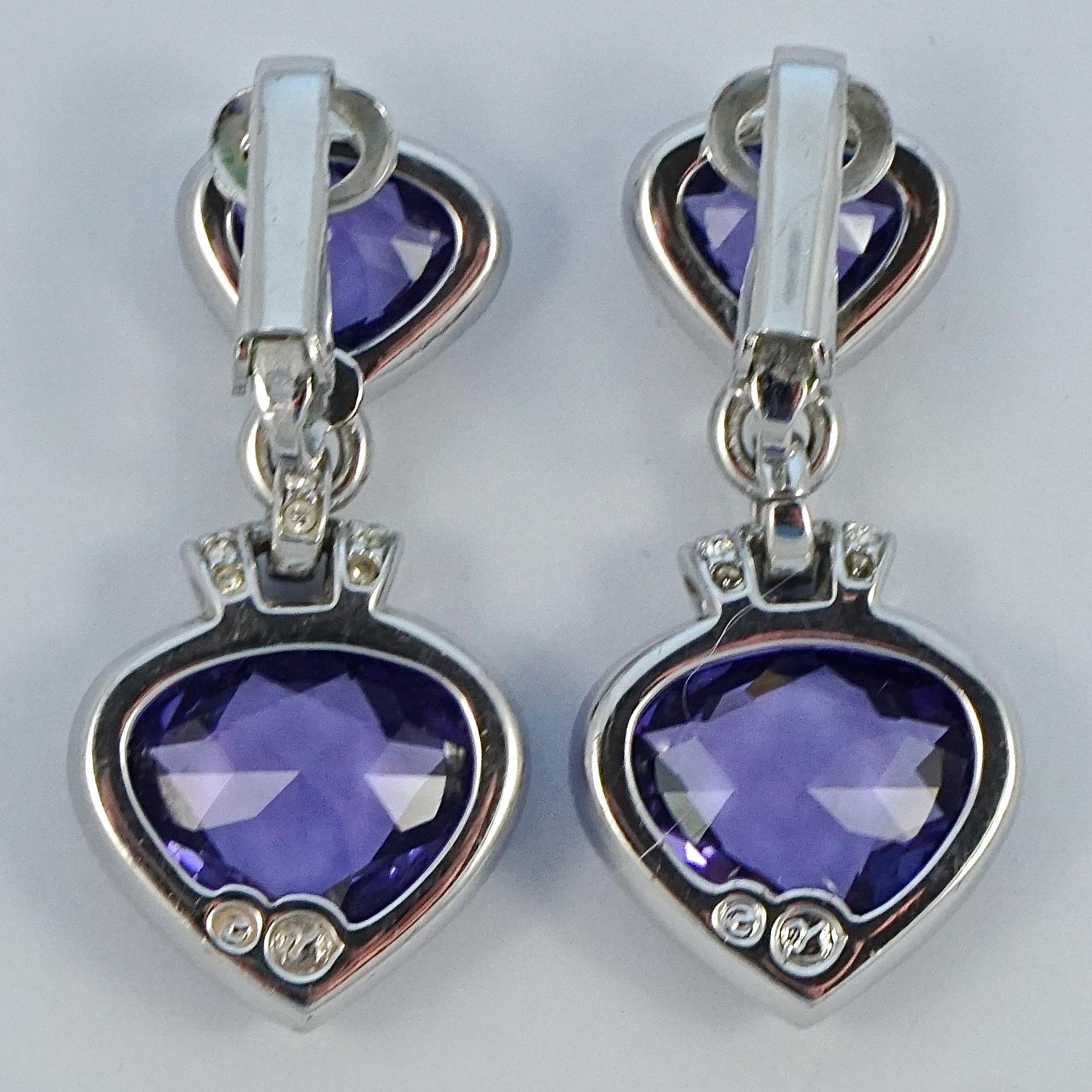 swarovski earrings purple