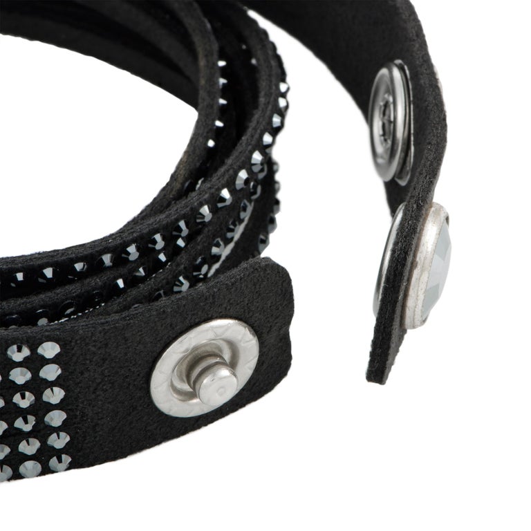 Swarovski Slake Black 2 in 1 Suede Wrap Bracelet 1179237-M - Medium at  1stDibs | swarovski black wrap bracelet, swarovski slake crystal wrap  bracelet, swarovski wrap bracelet black