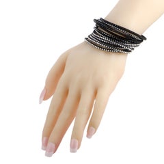 Swarovski Slake Schwarz 2 in 1 Wildleder Wrap Armband 5142963-M- Medium