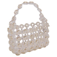 Swarovski Somnia Crystal-Embellished Handbag in White PVC