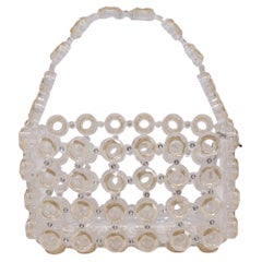 Swarovski Somnia Crystal-Embellished Handbag in White PVC