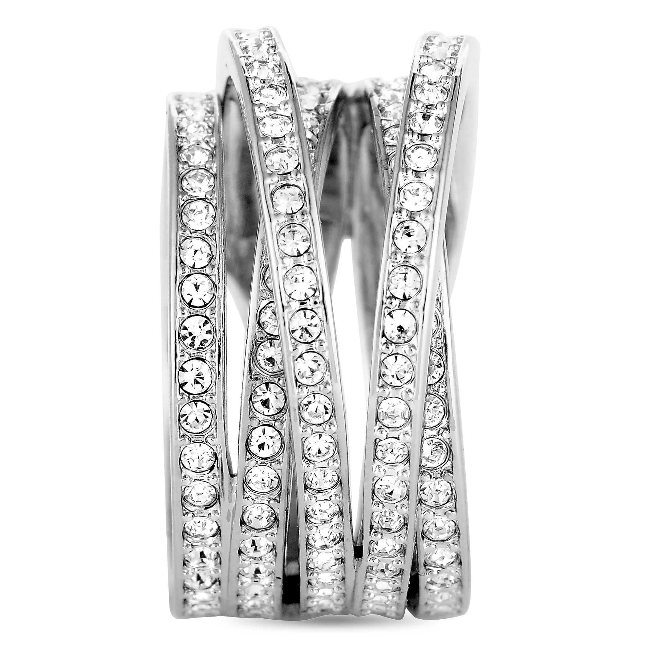 swarovski spiral ring
