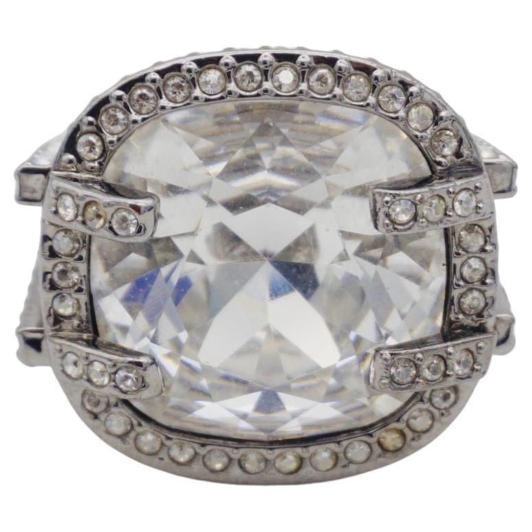 Swarovski Square Large Crystals Nirvana Cocktail Chunky Ring, Size N, 55, White Silver Tone

In excellent condition. With original box and tag. 100% Genuine.

Size: N, 55, diameter 17.35 mm.

Material: Rhodium Plated, Zirconia.

_ _ _

Great for