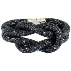 Swarovski Stardust Black Crystal Knot Bracelet 5184193-S