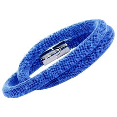 Swarovski Stardust Blue Crystals Double Bracelet 5184789-M- Medium