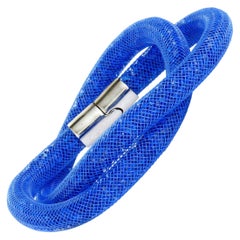 Swarovski Stardust Blue Crystals Double Bracelet 5186426-S Small
