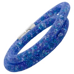 Swarovski Stardust Blue Crystals Double Bracelet 5221604-S - Small
