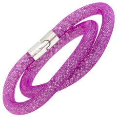 Swarovski Stardust Light Purple Crystals Bracelet 5184791-M Medium