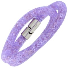 Swarovski Stardust Mauve Crystal Double Bracelet