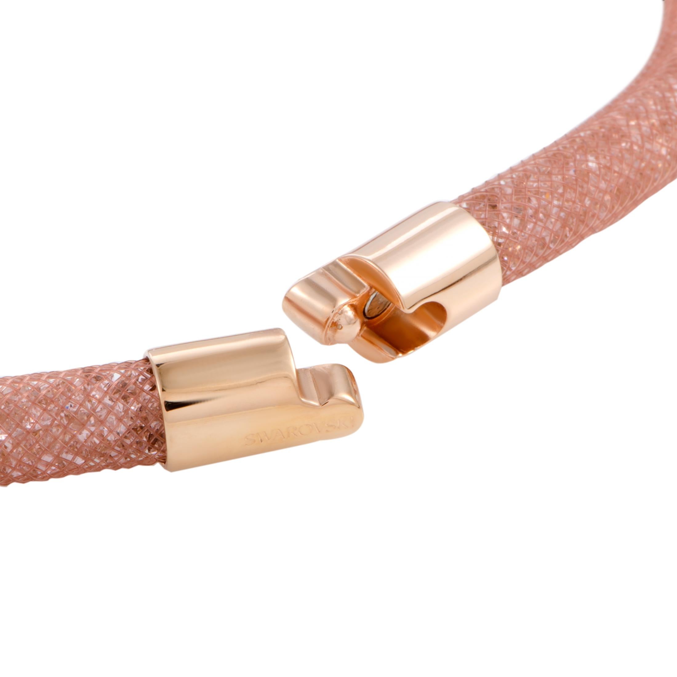 Swarovski Stardust Rose Double Bracelet 5089853-M - Medium In New Condition In Southampton, PA
