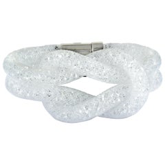 Swarovski Stardust White Crystal Knot Bracelet 5184175-S Small