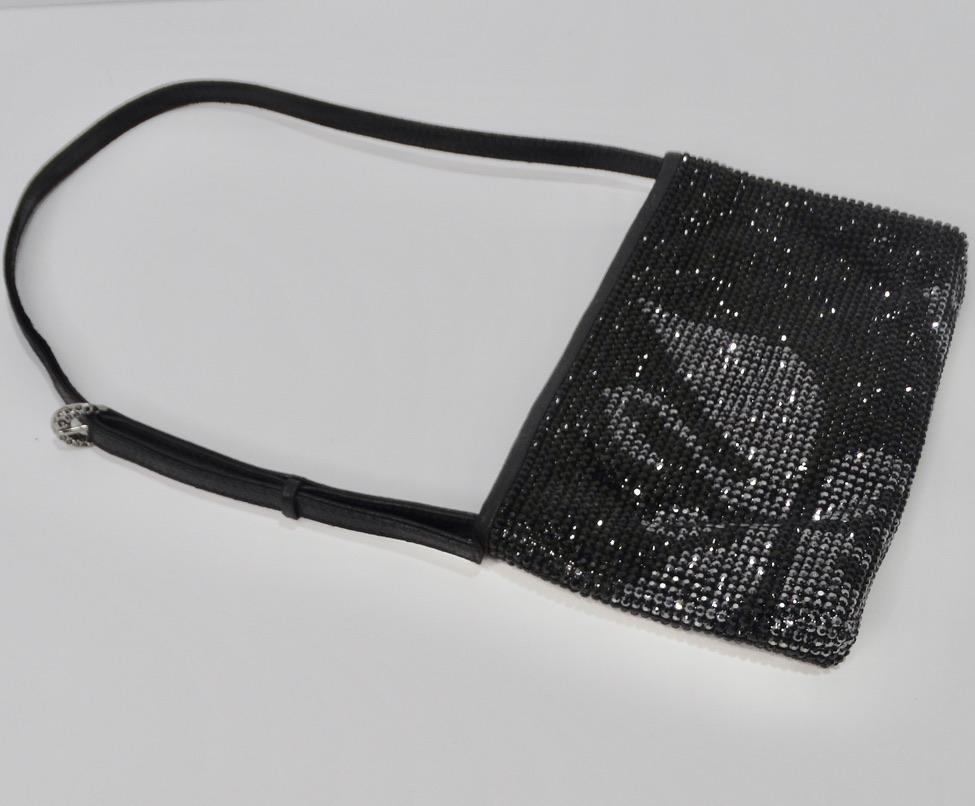 Swarovski Swan Embellished Shoulder Bag In Excellent Condition For Sale In Scottsdale, AZ