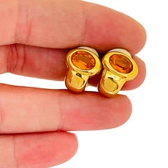 SWAROVSKI swan gold plated crystal clip on designer earrings