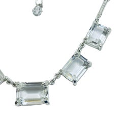 SWAROVSKI swan signed silver plated crystal designer necklace