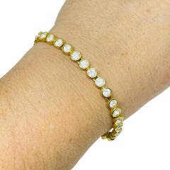 Swarovski bracelet design vintage en cristal plaqué or signé cygne