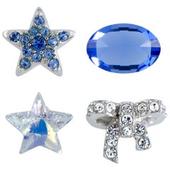 Swarovski Treasure Set Clear and Blue Crystals Four-Piece Set 5071289