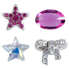Swarovski Treasure Set Clear and Fuchsia Crystals Four-Piece Set 5071287