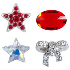 Swarovski Treasure Set Clear and Siam Red Crystals Four-Piece Set 5071288