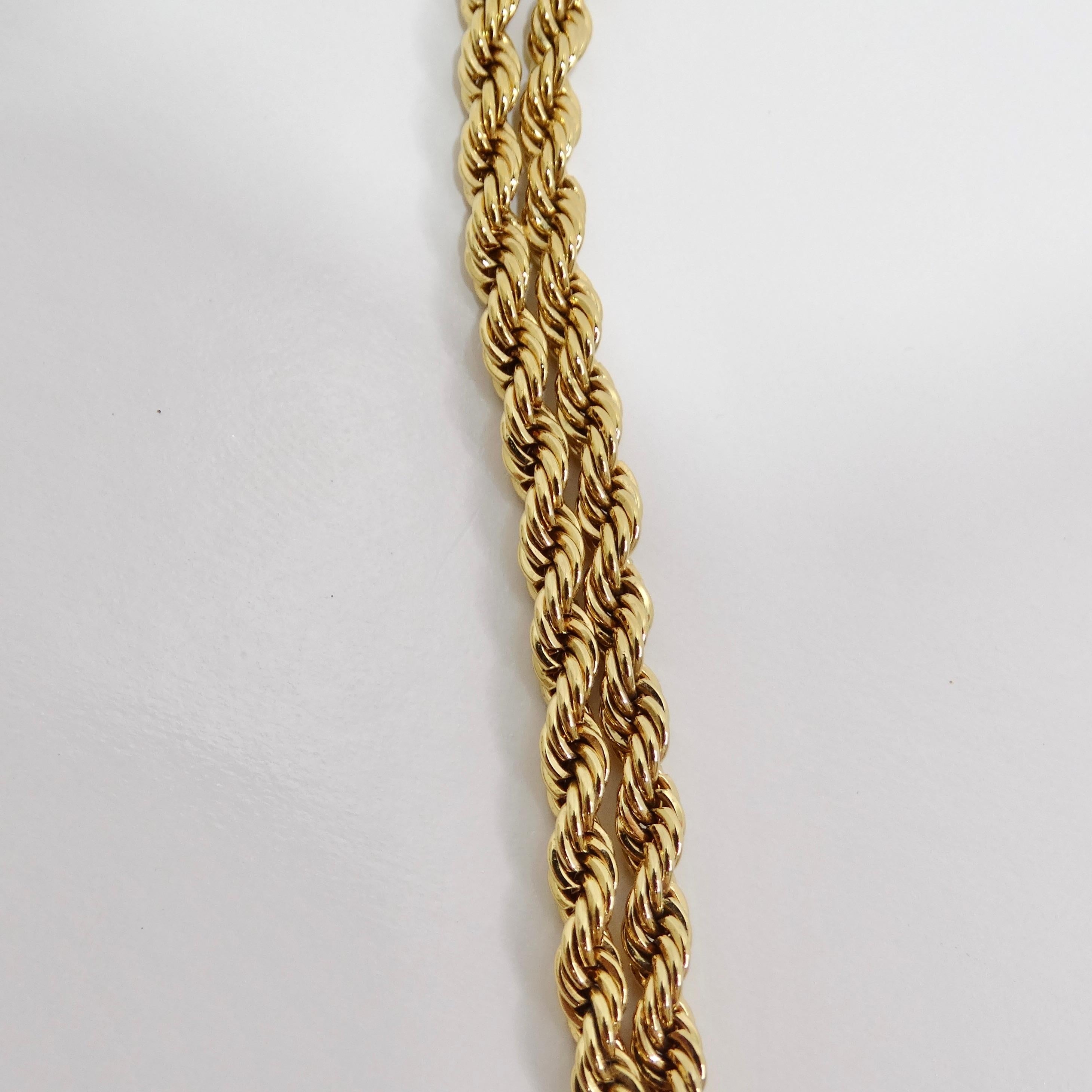 Swarovski Vintage 18K Gold Plated Crystal Pendant Necklace For Sale 4
