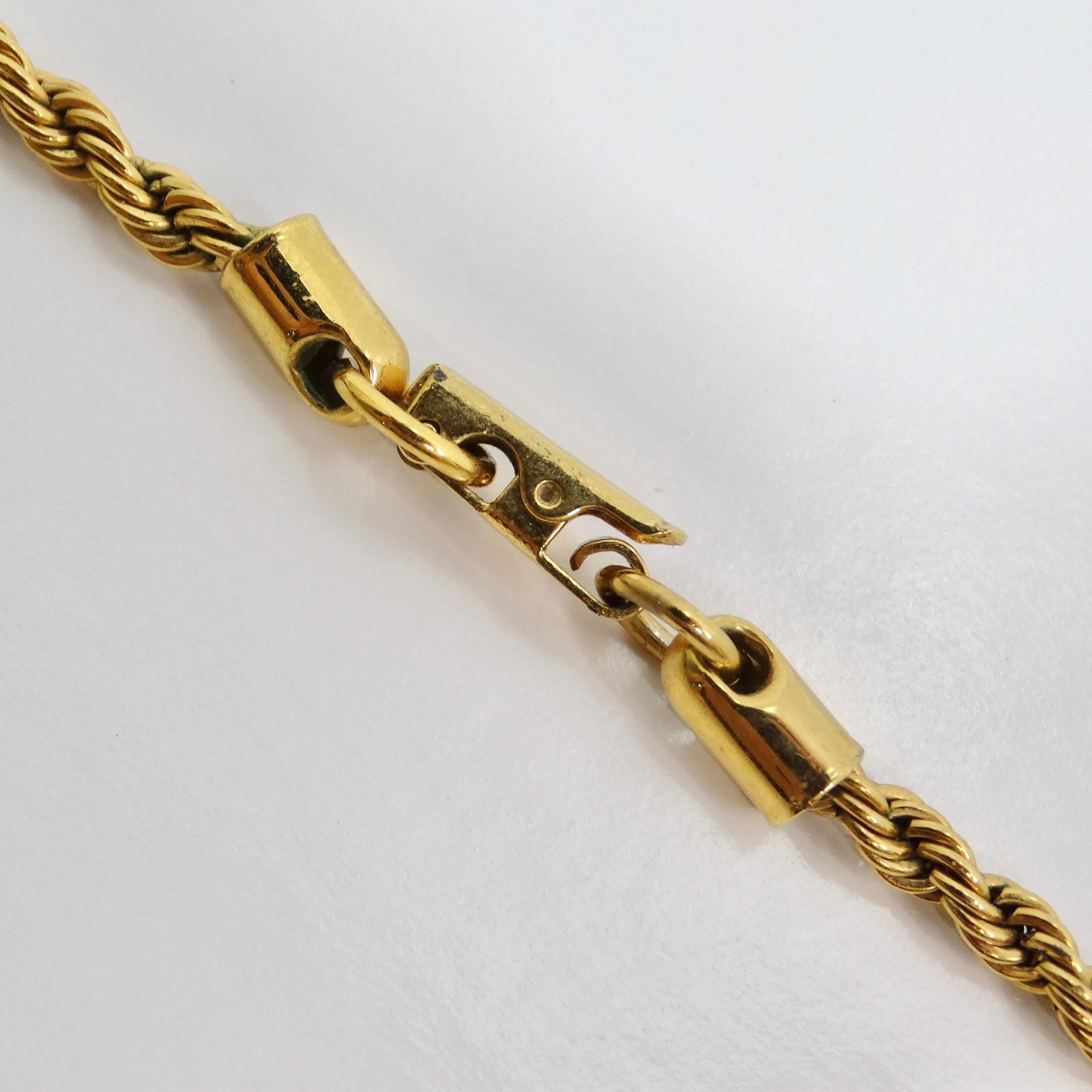 Swarovski Vintage 18K Gold Plated Crystal Pendant Necklace For Sale 5