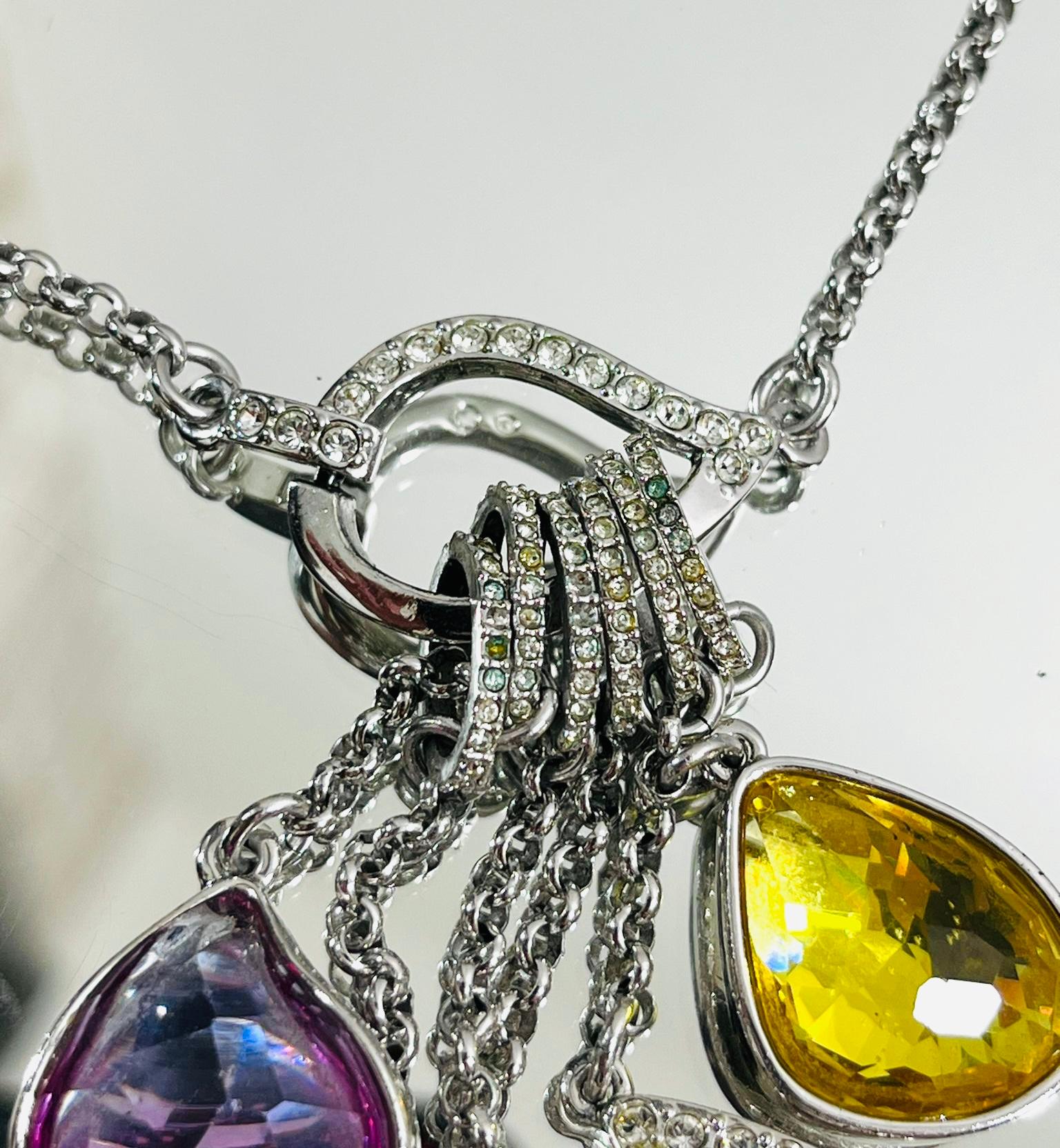 Swarovski Vintage 1980er Jahre Kristall & Sterling Silber Halskette im Angebot 1