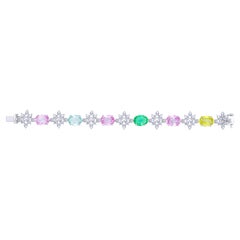 Swarovski zirconia stones, green and lemon topaz bracelet NWOT