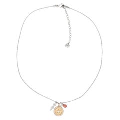 Collier avec pendentif en forme de goutte d'eau Swarovski Zodiac Sagittarius Cross Compass, or rose