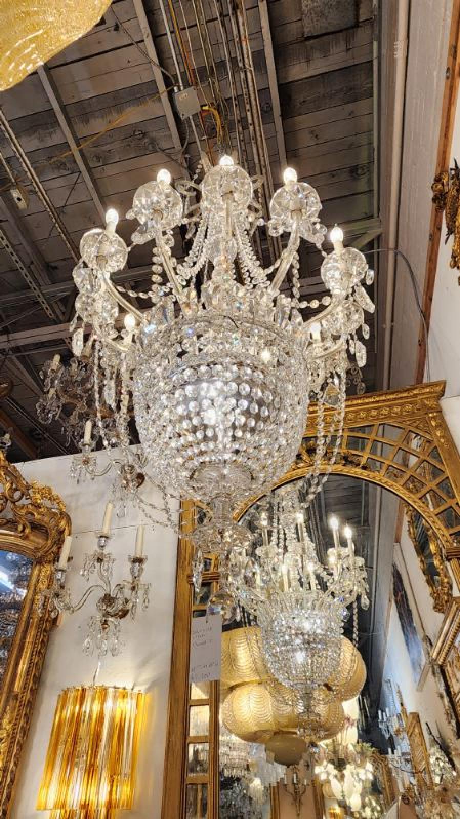 20th Century Swarvoski Crystal Chandelier For Sale