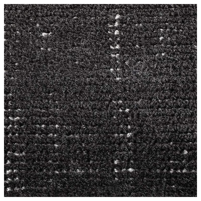 Swatch for Distressed Wool Rug in Black by Ben Soleimani For Sale