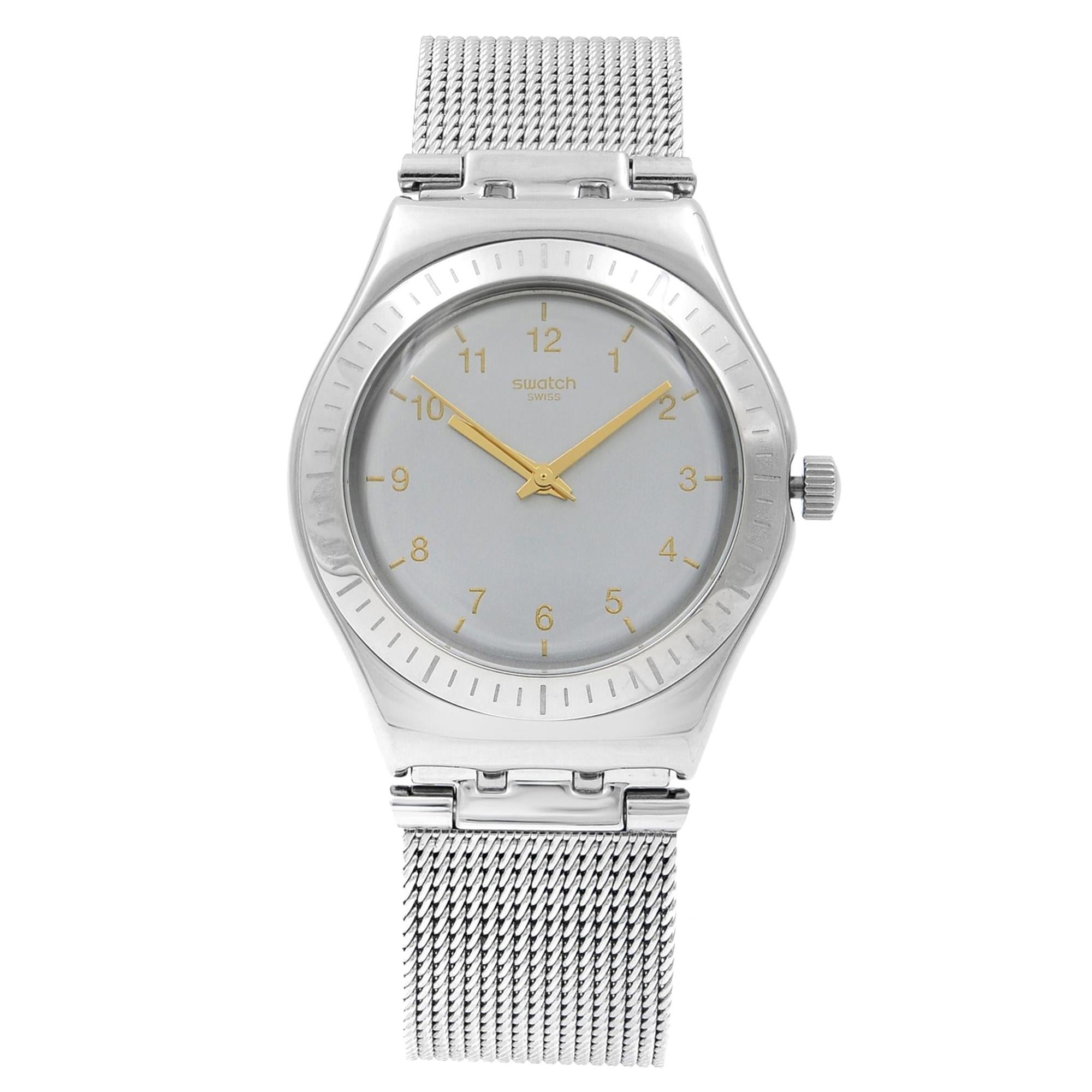 Swatch Irony Silver Steel Silver Dial Swiss Quartz Women's Watch YLS187M