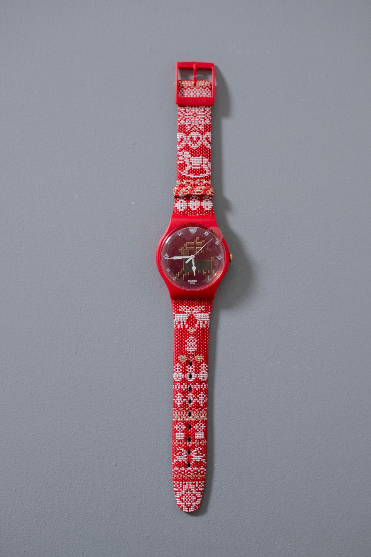 Modern Swatch Red Knit Limited Edition For Christmas 2013 For Sale