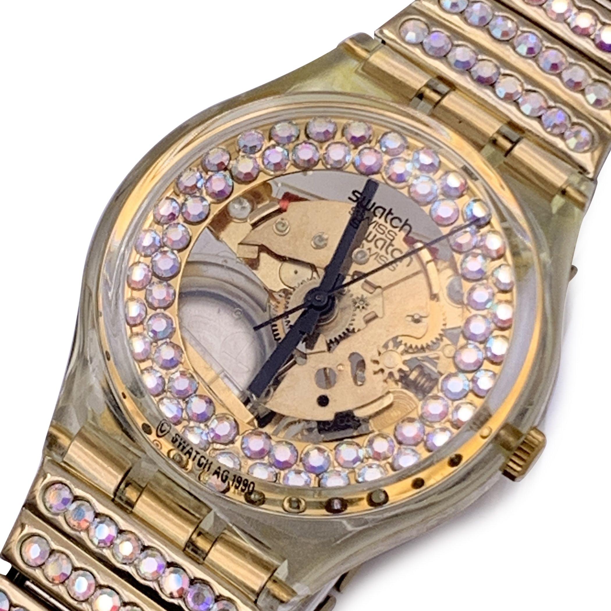 Swatch Special 1990 Hollywood Dream GZ116 Armbanduhr mit Schachtel, Hollywood Dream (Braun) im Angebot