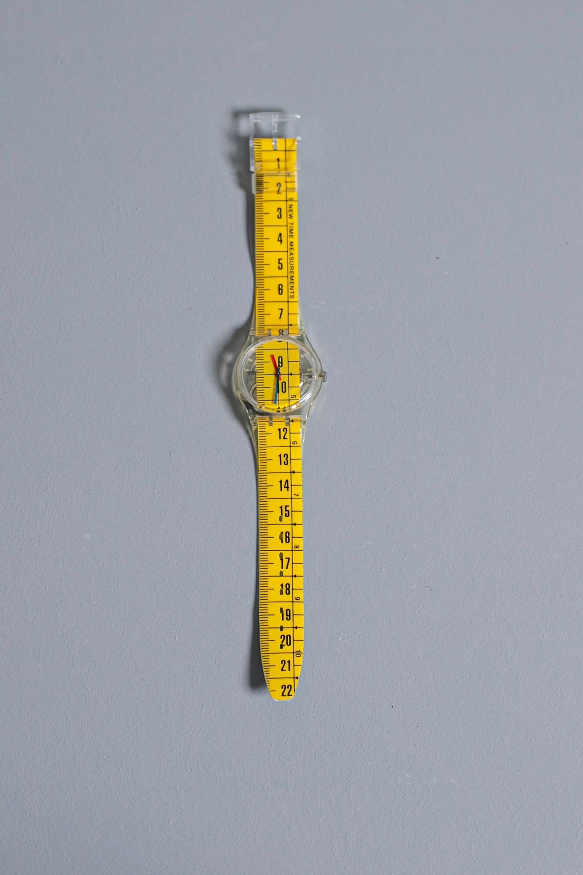 Modern Swatch Watch SPECIAL METRICA yellow - GK263 Pack Crayon, 1998