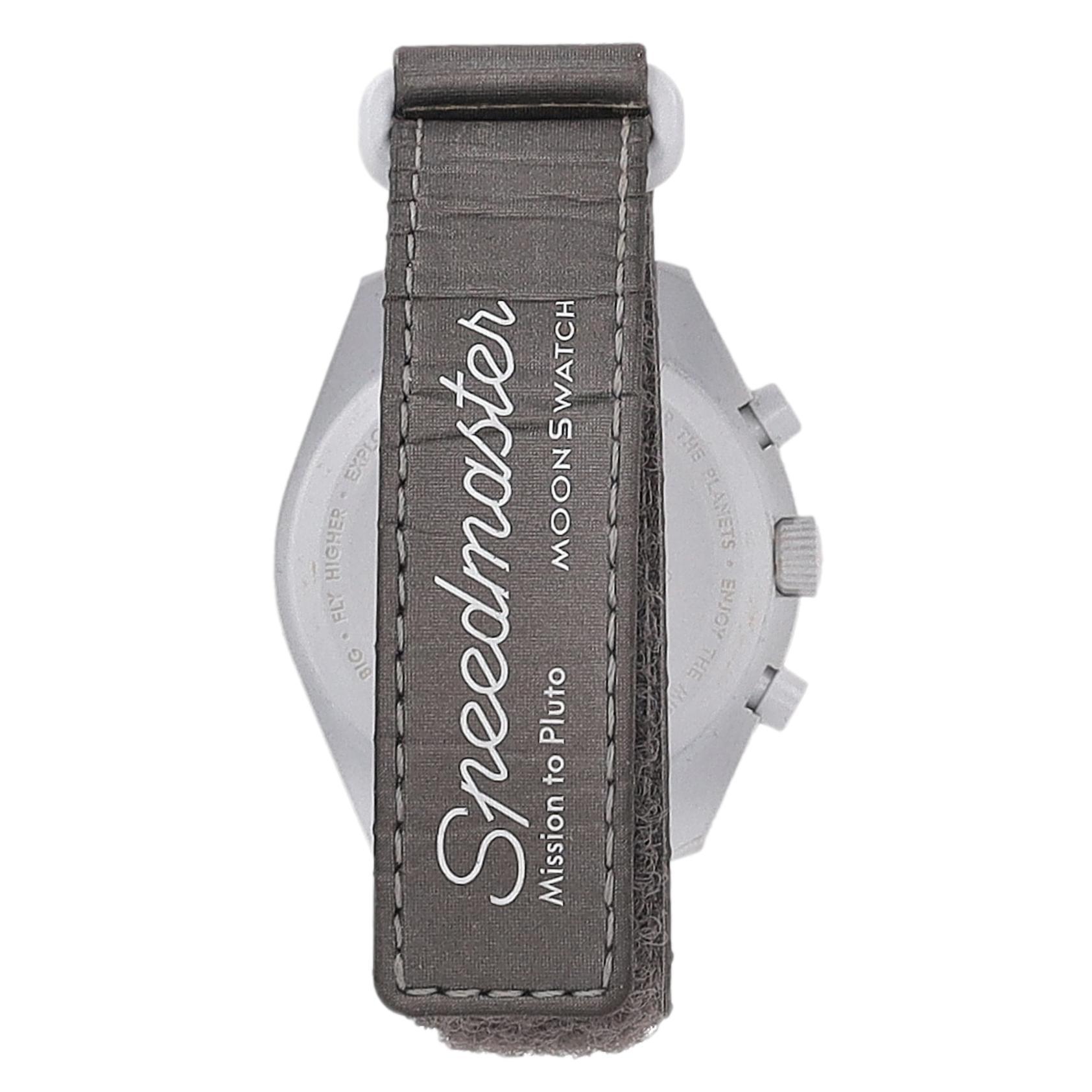 Men's Swatch x Omega Bioceramic MoonSwatch Mission to Pluto Watch For Sale