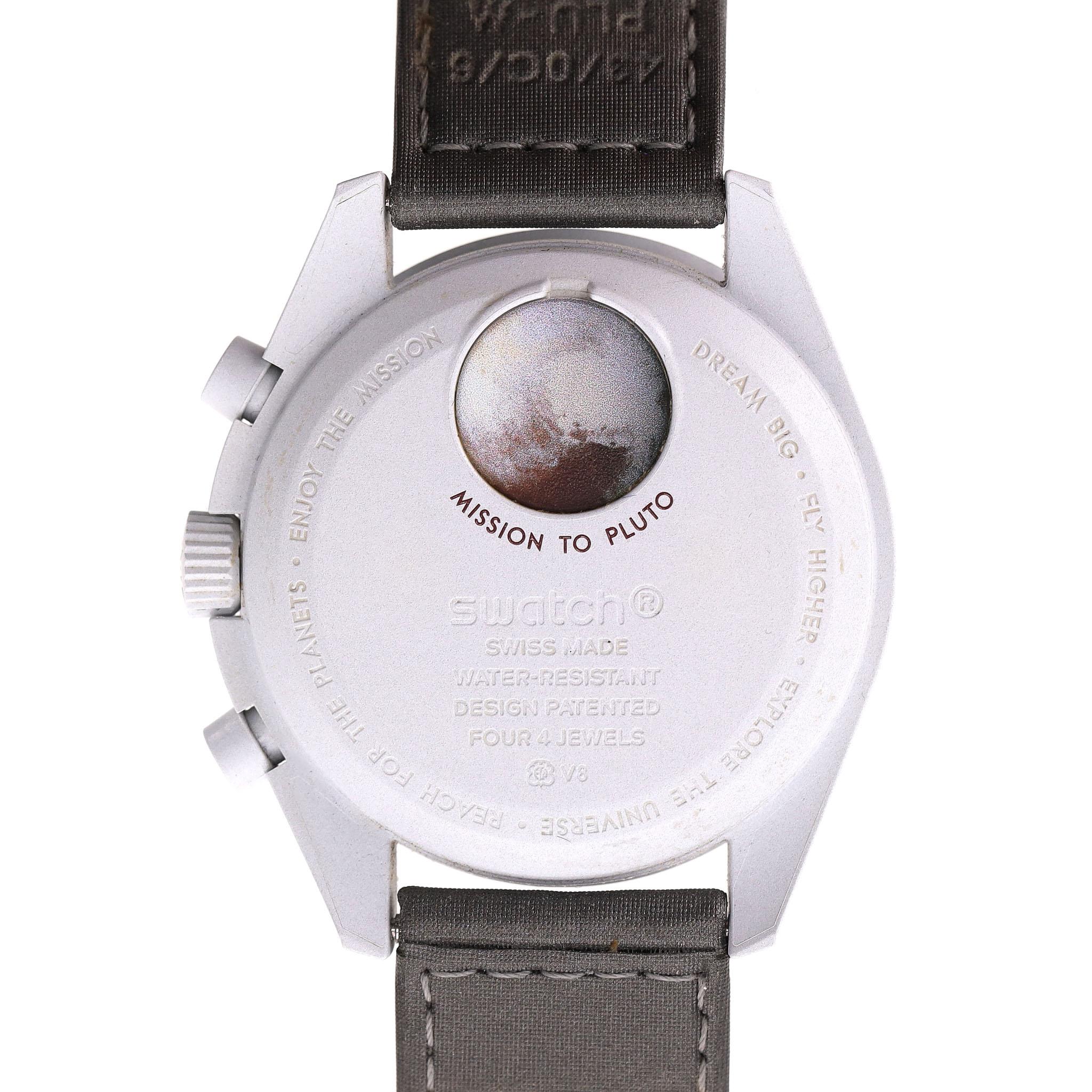 Swatch x Omega Bioceramic MoonSwatch Mission to Pluto Watch For Sale 1