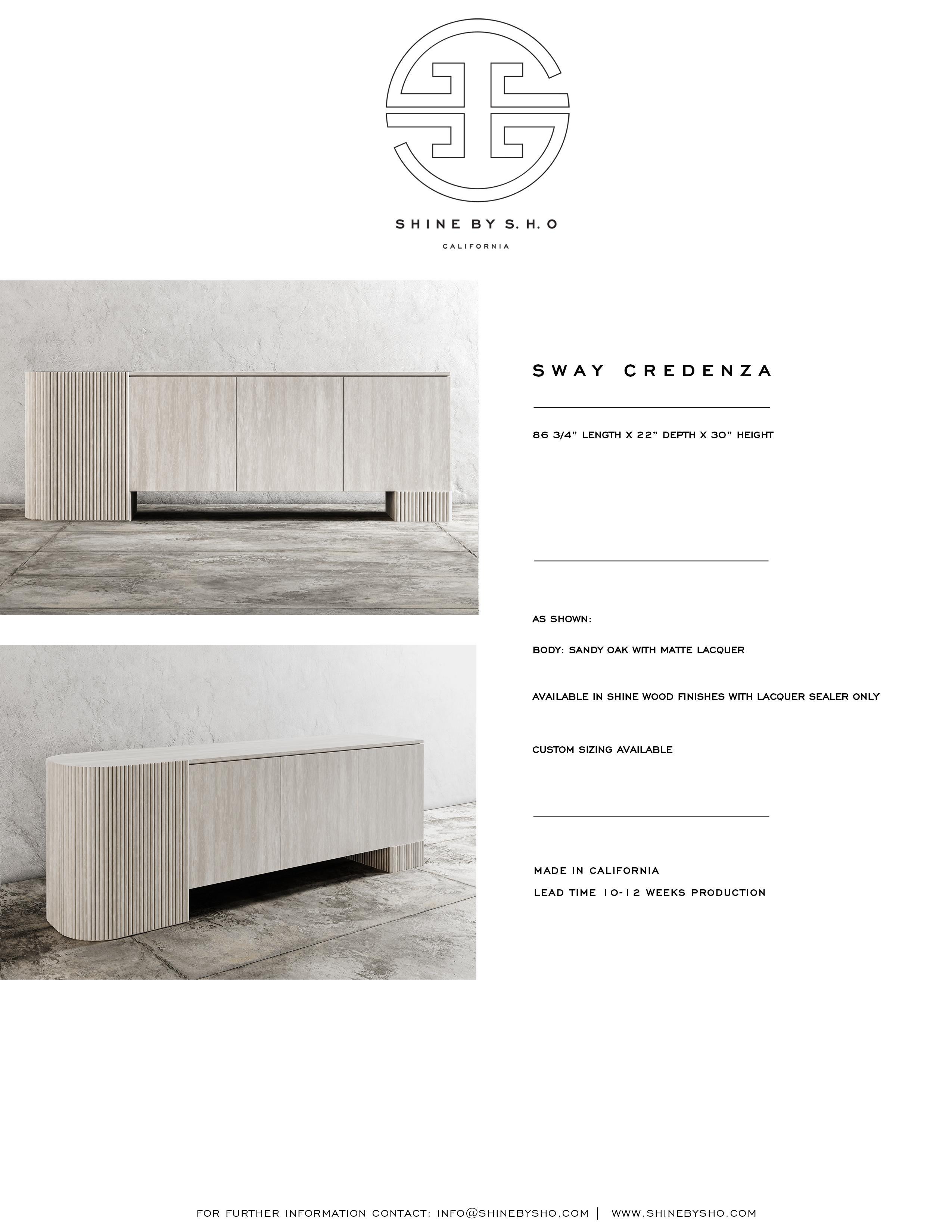 SWAY CREDENZA - Diseño Moderno con Roble Arenoso + Laca Mate Mármol en venta