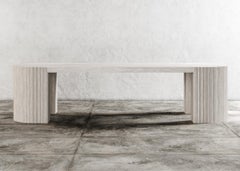 SWAY DINING TABLE - Modern Design with Sandy Oak + Matte Lacquer