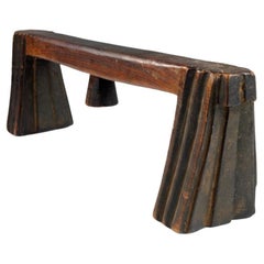 Vintage Swazi Headrest With Old Label Attached, Southern Africa