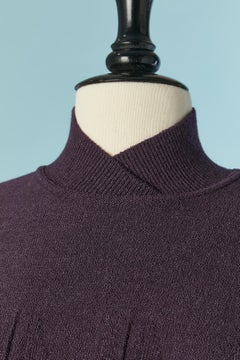 Sweater and skirt ensemble in purple wool and elastane AlaÏa