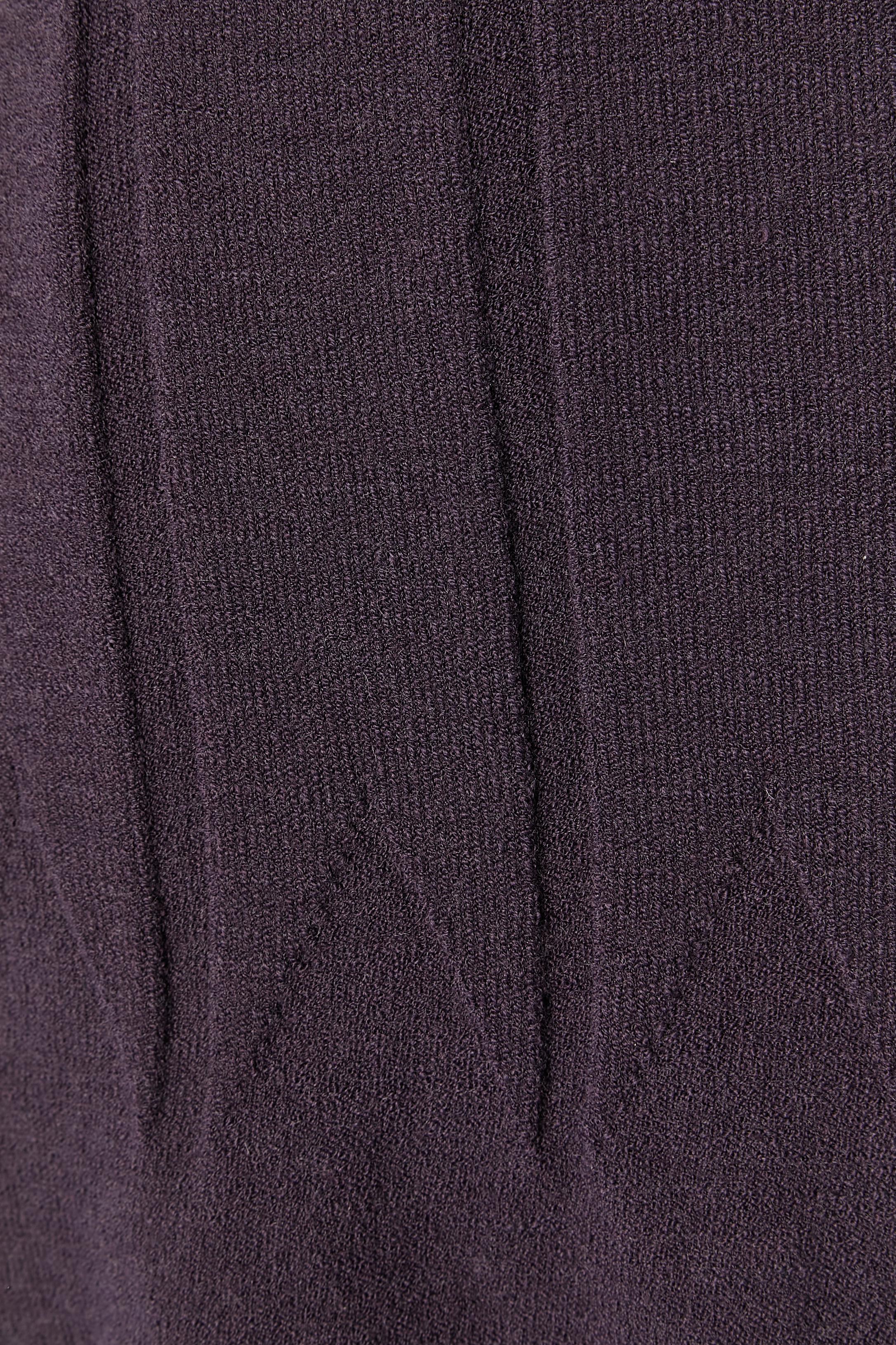 Sweater and skirt ensemble in purple wool and elastane AlaÏa In Excellent Condition For Sale In Saint-Ouen-Sur-Seine, FR