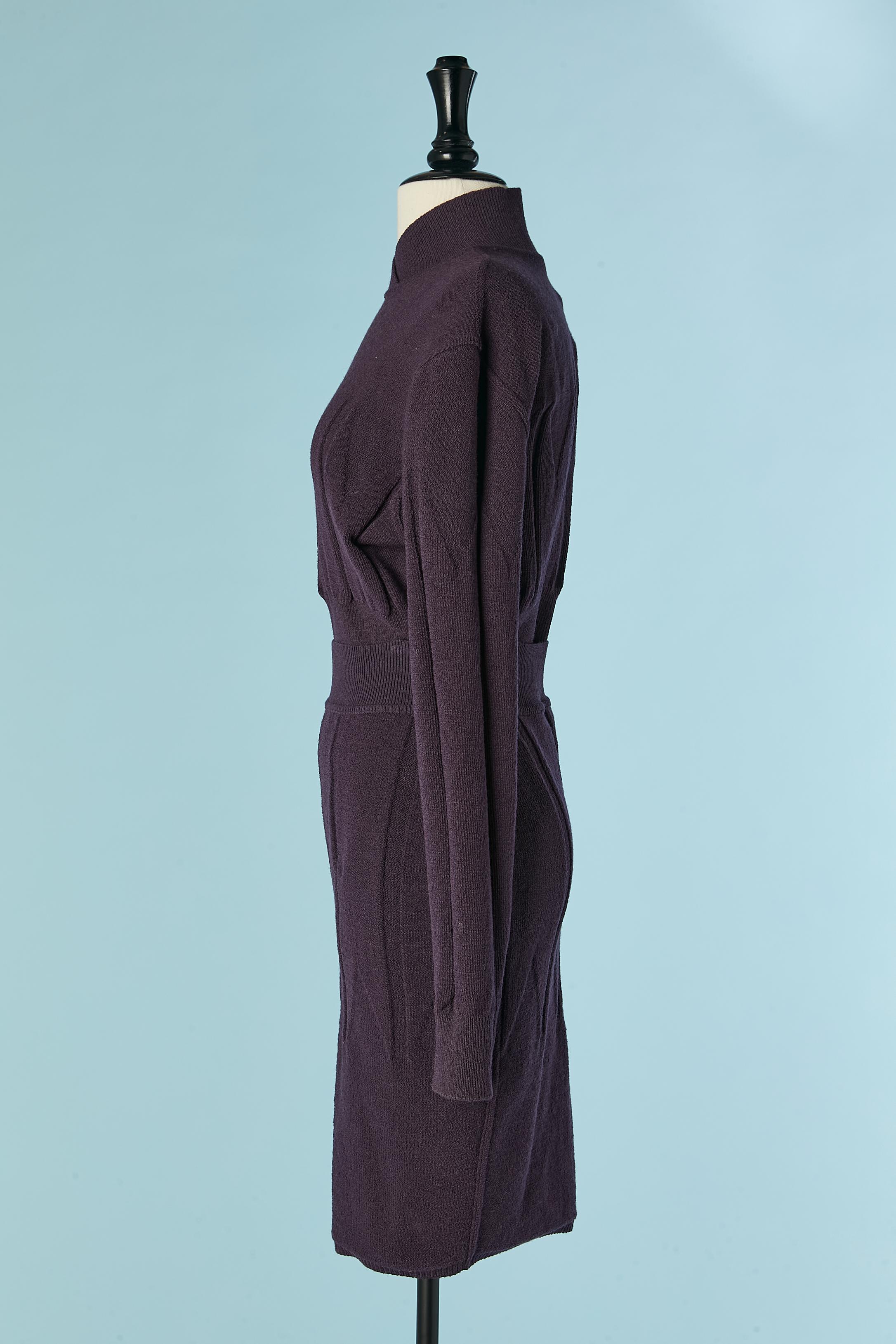 Women's Sweater and skirt ensemble in purple wool and elastane AlaÏa For Sale