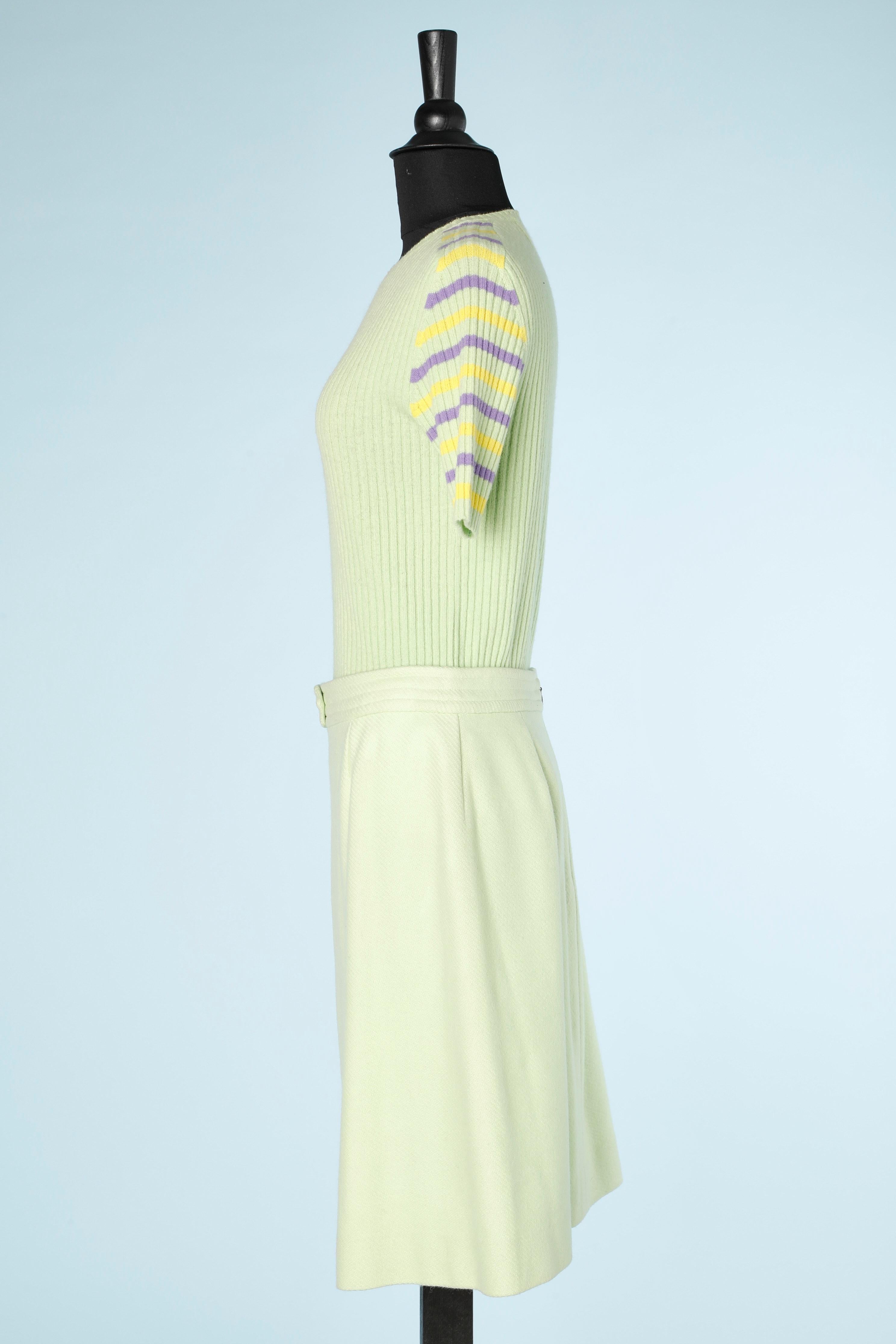 Women's Sweater and skirt in pale green cashmere Missoni 
